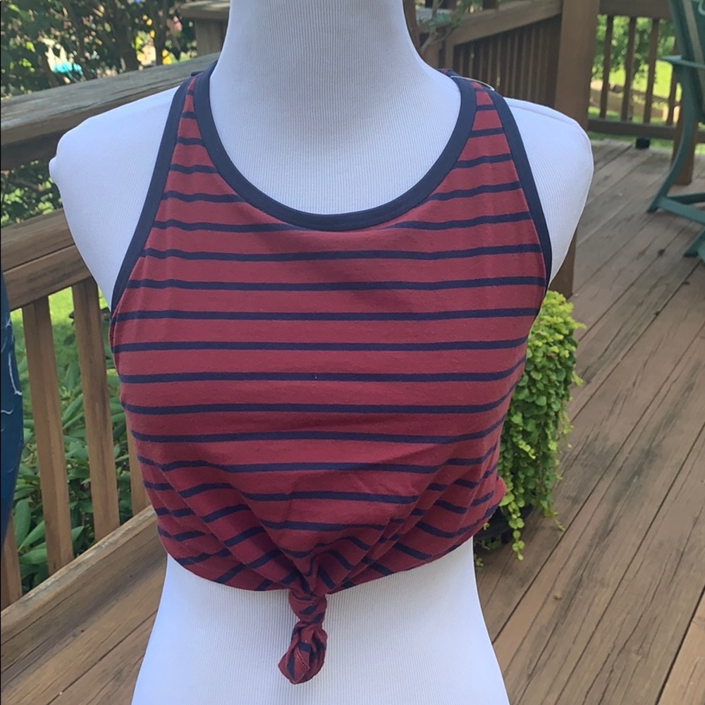 aerie cropped tank with built in bra